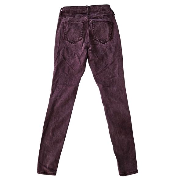 🦃 Old Navy Rockstar Super Skinny High Rise Jeans Womens 0 Dark Purple Stretch - Picture 1 of 12